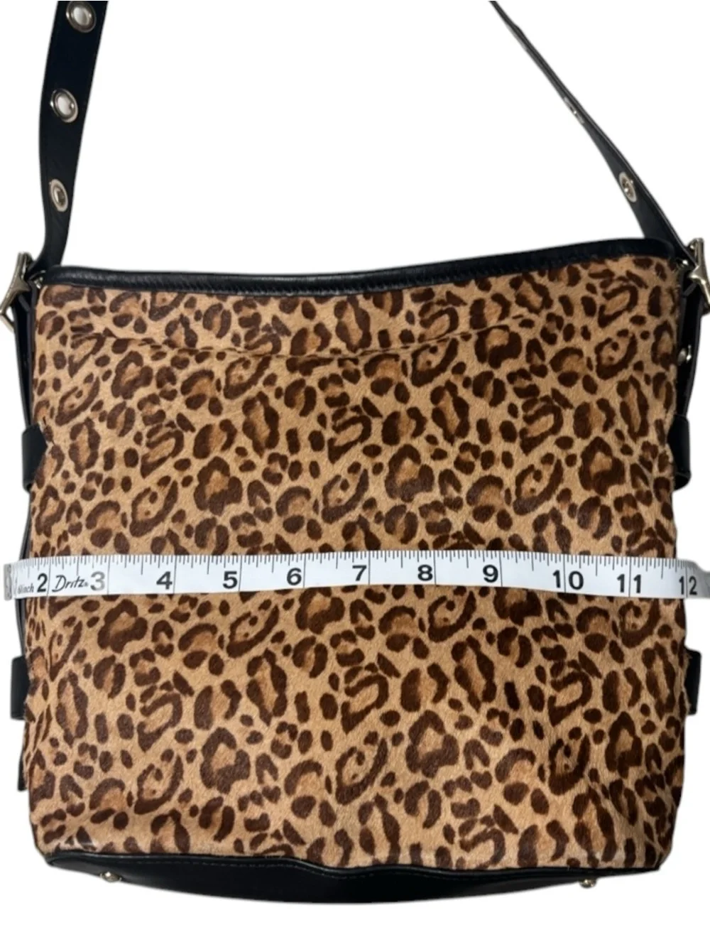 Aimee Kestenberg Buckle Up Leopard Calf Hair Leather Hobo Shoulder Bag